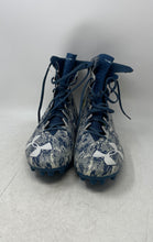 Load image into Gallery viewer, Under Armour Mens Highlight MC Blue Printed Lace-Up Football Cleats Size 15
