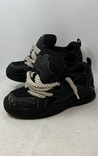 Load image into Gallery viewer, Zara Mens Rope Lace Skater Black Round Toe Lace-Up Sneaker Shoes Size 8
