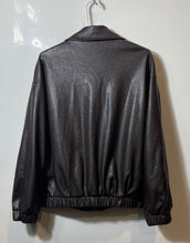 Load image into Gallery viewer, Bershka Womens Black Long Sleeve Pockets Collared Full-Zip Bomber Jacket Size M
