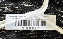 Load image into Gallery viewer, Leif Nelson Mens Black White Knitted Full-Zip Cardigan Sweater Size 2XL

