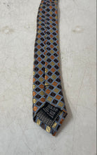 Load image into Gallery viewer, Bergamo New York Mens Multicolor Geometric Diamond Keeper Loop Pointed Tie
