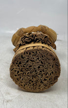 Load image into Gallery viewer, Decorative Handmade Santa Claus Figurine Carved From Wood With A Corn Husk Body

