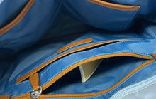 Load image into Gallery viewer, Michael Kors Womens Kempton Light Blue Inner Pocket Double Handle Tote Purse
