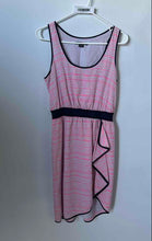 Load image into Gallery viewer, Armani Exchange Womens Pink White Striped Sleeveless Ruffle Mini Dress Size 2
