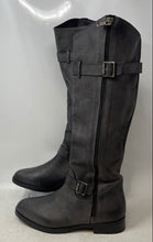 Load image into Gallery viewer, Charles David Womens Black Leather Side Zip Knee High Riding Boots Size 6
