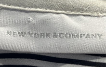 Load image into Gallery viewer, New York &amp; Company Womens White Black Striped Print Button-Up Shirt Size XS
