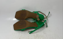 Load image into Gallery viewer, Mysoft Womens Green Patent Leather Buckle Ankle Strap Strappy Sandals Size 8

