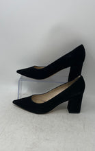 Load image into Gallery viewer, Marc Fisher LTD Womens Zala Black Pointed Toe Slip-On Block Pump Heels Size 7.5M
