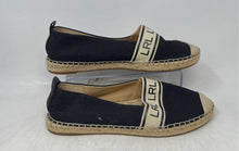 Load image into Gallery viewer, Lauren Ralph Lauren Womens Caylee Black Beige Slip-On Espadrille Flats Size 10 B
