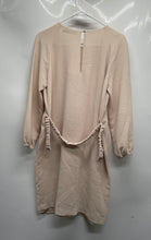 Load image into Gallery viewer, Zara Basic Womens Beige Long Sleeve Round Neck Sheath Dress Size Small
