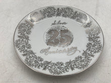Load image into Gallery viewer, Set Of 2 Pcs Norcrest Ceramic Silver 25th Anniversary China Teacup &amp; Saucer Set
