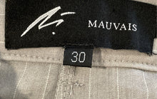 Load image into Gallery viewer, Mauvais Mens Gray Striped Print Flat Front Slash Pocket Dress Pants Size 30
