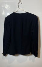Load image into Gallery viewer, Jaeger Womens Black Wool Long Sleeve Flap Pocket Button Front Jacket Size 16
