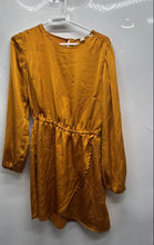 Load image into Gallery viewer, Michael Kors Womens Yellow Long Sleeve Round Neck Regular Fit Mini Dress Size M
