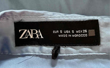 Load image into Gallery viewer, Zara Womens Blue Long Sleeve Regular Fit Collared Button-Up Shirt Size S
