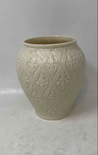 Load image into Gallery viewer, Lenox White Ceramic Embossed Home Decorative Large Flower Vase Collectible
