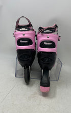 Load image into Gallery viewer, Kuxuan Kids Black Pink Multicolor Adjustable Inline Skates Size Medium
