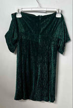 Load image into Gallery viewer, Lulus Womens Green Textured Short Sleeve Back Zip Mini Dress Size Small
