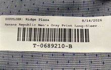 Load image into Gallery viewer, Banana Republic Mens Gray Plaid Print Long Sleeve Slim Fit Button-Up Shirt Sz XL
