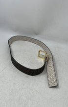 Load image into Gallery viewer, Michael Kors Womens Brown Signature Print Adjustable Buckle Reversible Belt

