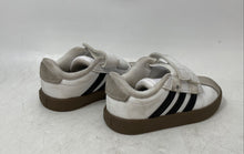Load image into Gallery viewer, Adidas Kids VL Court 3.0 ID9157 White Leather Hook &amp; Loop Sneaker Shoes Size 7K
