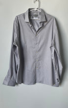 Load image into Gallery viewer, Michael Kors Mens Gray Slim Fit Stretch Non-Iron Dress Shirt Size XL 17.5 36/37
