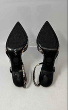 Load image into Gallery viewer, Michael Kors Womens Black Brown Snake Print Kitten Slingback Heels Size 8.5M
