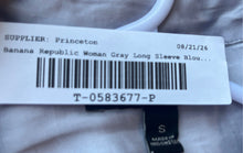 Load image into Gallery viewer, Banana Republic Womens Gray Dillon Long Sleeve Collared Button-Up Shirt Size S
