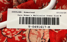 Load image into Gallery viewer, Zara Womens Multicolor Paisley Print Long Sleeve Fit &amp; Flare Dress Size M
