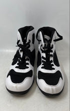 Load image into Gallery viewer, BKWHDAY Mens Black White Printed Lace-Up High Top Wrestling Shoes Size EUR 45
