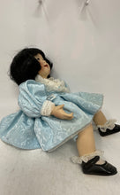 Load image into Gallery viewer, Marie Osmond Lin Asian Pacific Islander Porcelain Doll With Blue Outfit
