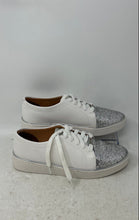 Load image into Gallery viewer, Vizzano Womens White Silver Glitter Low Top Lace-Up Sneaker Shoes Size 8
