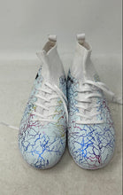 Load image into Gallery viewer, Jiebuniao Kids White Light Blue High Top Lace-Up Soccer Shoes Size EUR 35
