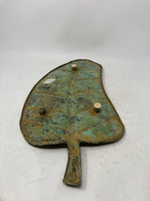Load image into Gallery viewer, Green Leaf Shaped Centerpiece Collectible Footed Trinket Dish Tray
