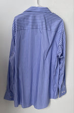 Load image into Gallery viewer, Kenneth Cole Reaction Mens Blue Striped Long Sleeve Dress Shirt Size XL 17-17.5
