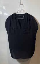 Load image into Gallery viewer, I.N.C. International Concepts Womens Black Pockets Pullover Blouse Top Size L
