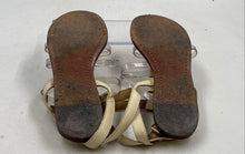 Load image into Gallery viewer, Authentic Tory Burch Womens Beige Gladiator Sandals Size 7M Damaged Stained Worn
