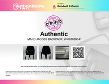 Load image into Gallery viewer, Authentic Marc Jacobs Womens Black Adjustable Strap Top Handle Backpack Stained
