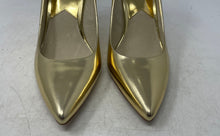 Load image into Gallery viewer, Michael Kors Womens Elisa Gold-Tone Leather Slip-On Stiletto Pump Heels Size 8 M

