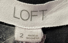 Load image into Gallery viewer, Loft Womens Black Flat Front Belt Loops Slash Pockets Dress Pants Size 2
