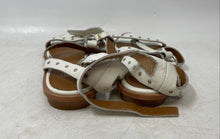 Load image into Gallery viewer, Franco Sarto Womens Madalaina White Leather Studded Gladiator Sandals Size 7.5M
