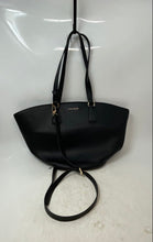 Load image into Gallery viewer, Anne Klein Womens Black Leather Crossbody Strap Double Handle Tote Bag
