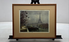 Load image into Gallery viewer, Paris Les Berges De La Seine Et La Tour Eiffel Framed Landscape Art Print

