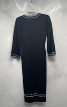 Load image into Gallery viewer, XOXO Womens Black 3/4 Sleeve Knitted Midi Sweater Dress Size Medium
