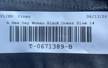 Load image into Gallery viewer, A New Day Womens Black Sweetheart Neck Spaghetti Strap A-Line Dress Size 14

