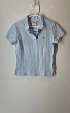 Load image into Gallery viewer, Lacoste Womens Blue Short Sleeve Collared Stretch Polo Shirt Size 42
