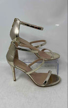 Load image into Gallery viewer, Charles By Charles David Womens Gold-Tone Stiletto Heel Strappy Sandals Sz 8.5M
