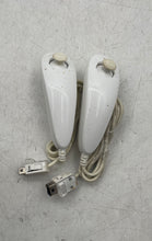 Load image into Gallery viewer, Lot Of 2 Pcs Nintendo Wii White Video Gaming Nunchuk Controller Untested
