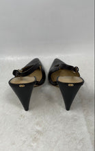 Load image into Gallery viewer, Michael Kors Womens Electra Dark Brown Leather Block Slingback Heels Size 5.5M
