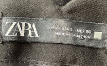 Load image into Gallery viewer, Zara Womens Black Welt Pockets Straight Leg High-Waist Trouser Pants Size Small
